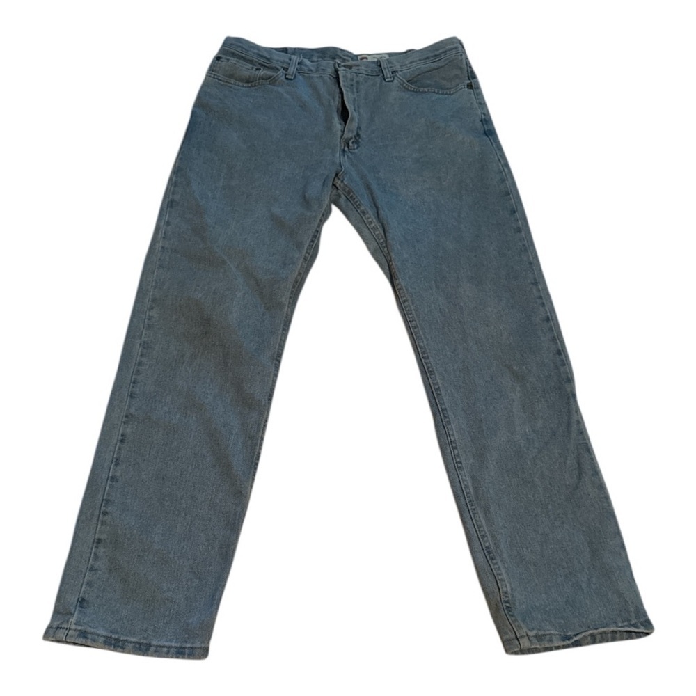 Wrangler Blue Relaxed Fit Jeans Versatile Comfort Light Blue 36x32 farm, rodeo